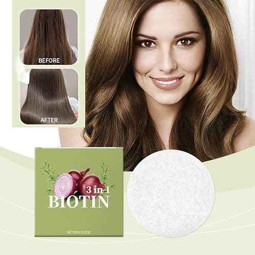 Zwiebel-Rosemarin-Shampoo-Bar, Onion Rosemary Haarseife, Shampoo Bar für Haarwachstum, Tiefenreinigung und Hydratisierung, Für alle Haartypen, Reisegröße thumbnail 5