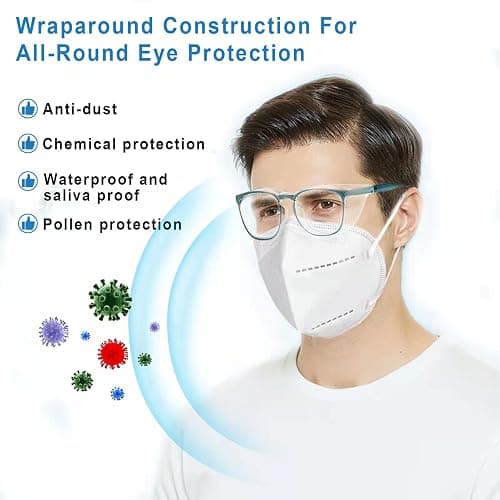 SQIMZAR Safety Glasses Goggles For Women Nurses Protective Eyewear,Anti Fog Safety Goggles thumbnail 4