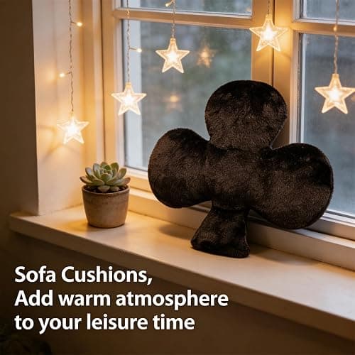 Soft Casino Themed Throw Pillow, Sofa Cushions, Poker Plush Pillows, Realistic Playing Card Heart-Shaped Pillow, Dice Pillow, for Sofa Couch Chair, Funny Poker Plush Pillow (Spades) thumbnail 6