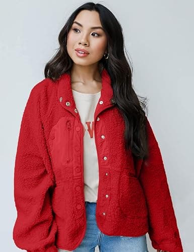 Aoang Womens Winter Coats Casual Lapel Long Sleeve Fleece Faux Fur Jacket thumbnail 3