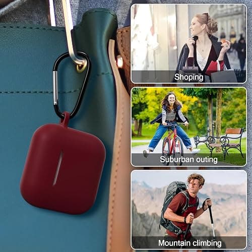 AKABEILA Hülle Kompatibel mit Apple AirPods 4 2024 mit Karabiner Weiches Verdicktes TPU Schutzhülle Volltonfarbe Case AirPods 4 Generation Ladehülle Front LED Sichtbar thumbnail 7