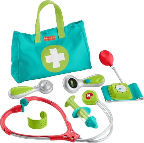 Fisher-Price Medical Kit 7-Piece Doctor Bag | Preschool Pretend Play, Dress Up Toys for Toddlers & Kids Ages 3+ Years - Image 1