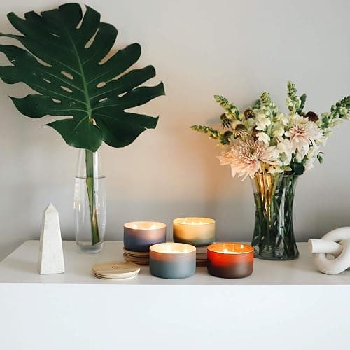 Calyan Wax Co. Mahogany & Cashmere 3 Wick Scented Candle - 30 Hour Burn | Made in the USA Luxury Clean Soy Wax Candles - Long Lasting Large Glass Jar Candle for Home - 3 Wicks - 8oz thumbnail 7
