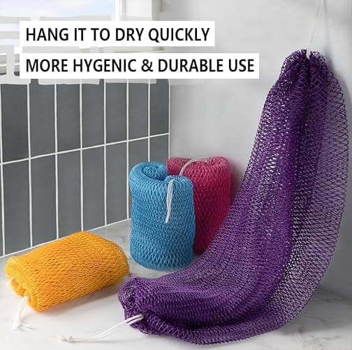 African Net Sponge Authentic - Exfoliating Back Scrub Bath Sponge with Knots - Afro Scrub Body Scrubber Exfoliator Washcloth - African Body Care Daily Use Shower Essentials thumbnail 5