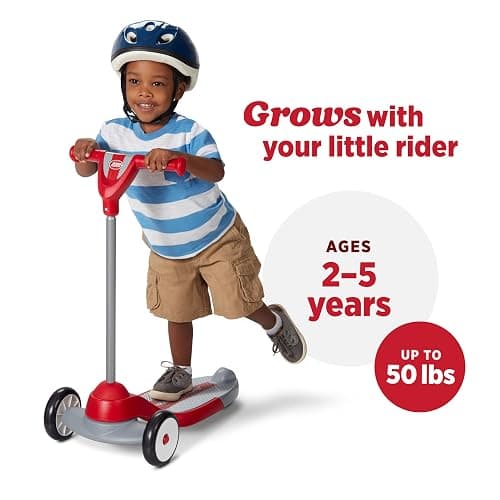 Radio Flyer My 1st Scooter, Red, For Kids 2-5 Years Old, Extra Wide Base for Balance, 2 Front Wheels for Added Stability, Easy to Use Foot Brake, 3 Wheel Scooter for Kids, (Amazon Exclusive) thumbnail 5