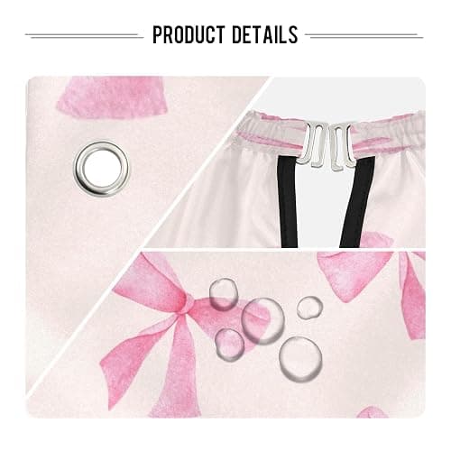 Burbuja Pink Bow Barber Cape, Hair Cutting Cape with Adjustable Neckline Waterproof Polyester Salon Barber Cape for Unisex Adult thumbnail 4