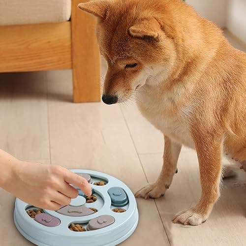 DR CATCH Dog Puzzle,Dogs Food Toys for IQ Training & Mental Enrichment,Dog Treat Puzzle(Blue) thumbnail 5
