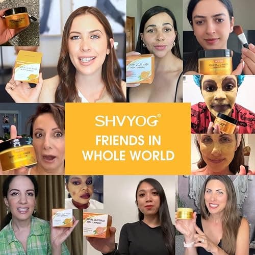 Vitamin C Face Mask with Kaolin Clay and Turmeric for Dark Spots, Dull Skin, Skincare Facial Mask for Controlling Oil and Refining Pores 5.29 Oz thumbnail 3