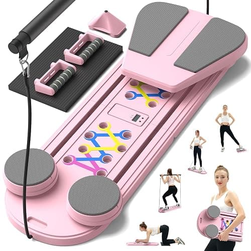 Pilates Board,Foldable Pilates Reformer Sets with Timer,Multifunctional Abdominal Pilates Board for Home Workout Equipment,Portable Ab Board Trainer Pilates Exercise Machine, Pilates Board for Women - Image 1