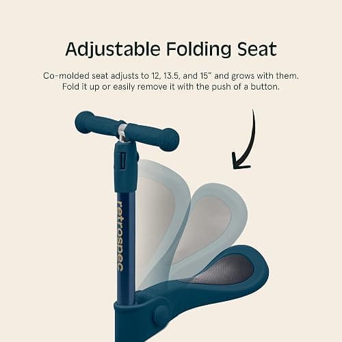 Retrospec Chipmunk Plus Kids’ Kick Scooter 3+ Years - Height Adjustable 3 Wheel Scooters - Learn to Steer, Foldable Seat, LED Lights, & No-Slip Deck thumbnail 5