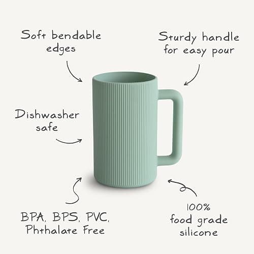 mushie Baby Bath Rinse Cup | 100% Food Grade Silicone | Shampoo & Body Washing Rinser Cup For Kids (Dried Thyme) thumbnail 8