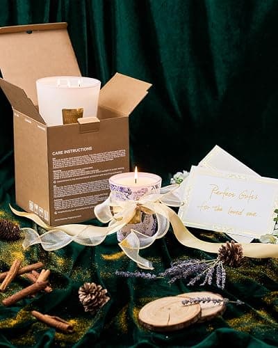 Extra große Duftkerze Vanille M&SENSE 990g 150 Std. Brennzeit, 3-Docht natürliche Aromatherapie Kerze stark duftende lang anhaltende, Geschenk Kerze und Heimdekoration, Geschenke für Frauen thumbnail 8