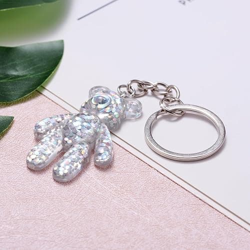Worry Bear Keychain, Comforting Gift for Him Her, Back to School Mental Health Gift, Anxiety Relief, Positivity Keyring thumbnail 3
