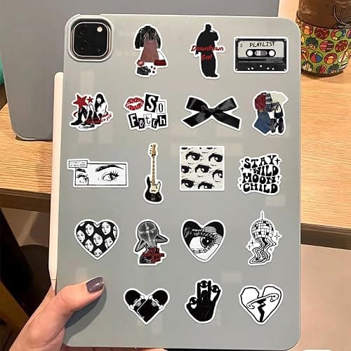 Black Aesthetic Downtown Girls Stickers Fashion Y2k Stickers(50) | Waterproof Laptop Stickers for Teens Adults, Vinyl Self-adhesive Decals, Journal Scrapbook Party Supplies thumbnail 4