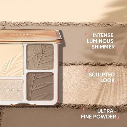 JUDYDOLL Contour Palette Highlighter Makeup Korean Makeup (02 Tree) | Multi-Use Makeup Palette, Travel Size Bronzer Powder, Cool Toned Contour, Long Lasting Contour Powder, Matte Highlighter thumbnail 4