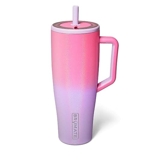 BrüMate Era 40 oz Tumbler with Handle and Straw | 100% Leakproof Insulated Tumbler with Lid and Flexible SoftSip Straw | Made of Stainless Steel | Cup Holder Friendly Base | 40oz (Cotton Candy) - Image 1