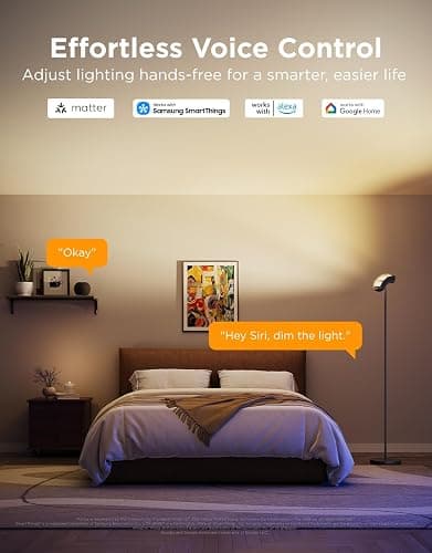 Govee Torchiere Floor Lamp for Living Room Bedroom, 67" Modern Standing Lamp Compatible with Matter & Alexa, RGBIC Corner Light with LuminBlend Technology, Music Sync, Scene Modes, 172 ft² Light Area thumbnail 6
