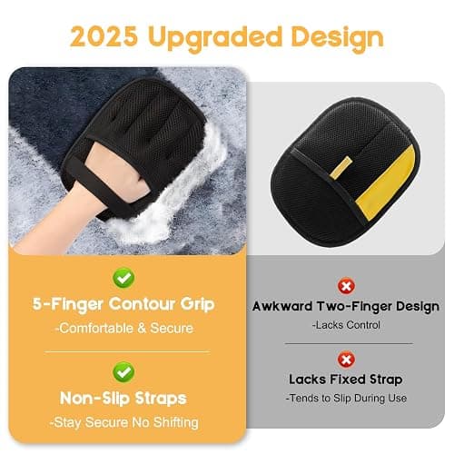 VerdeVilla Pet Hair Remover, 2025 Upgrated Five-Finger Electrostatic Pet Hair Removal Gloves, Cat & Dog Hair Remover for Couch, Furniture,Clothing, Animal Fur Removal Tool, Cat Grooming Gloves-2PCS thumbnail 2