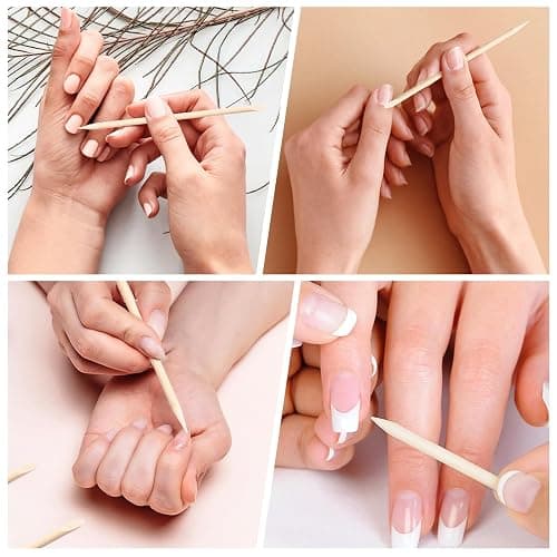 EWVVSS 600 Pcs 4.5 Inch Orange Sticks for Nails Double Sided Multi-Use Wooden Cuticle Pusher Sticks Manicure Pedicure Tool Cuticle Sticks or Eyebrow Waxing Sticks for Facial Hair Removal thumbnail 5