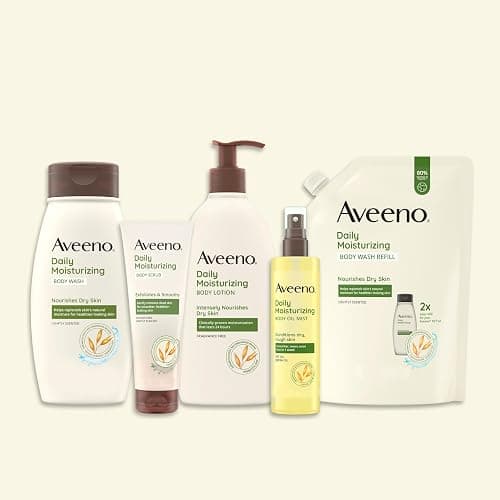 Aveeno Daily Moisturizing Body Oil Mist with Oat & Jojoba Oil for Dry Sensitive Skin, Nourishing Body Spray for Smoother Skin, Paraben-, Silicone- & Alcohol-Free, Twin Pack, 6.7 fl. oz, 2 Pack thumbnail 4