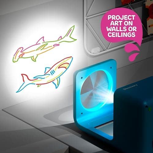 Discovery™ Doodle Projector Light Art Station – Includes 6 Dry-Erase Markers, 10 Reusable Drawing Discs, Project Drawings on Walls & Ceilings| Arts & Crafts Kit for Kids| Tracing Pad Coloring Toy Gift thumbnail 6
