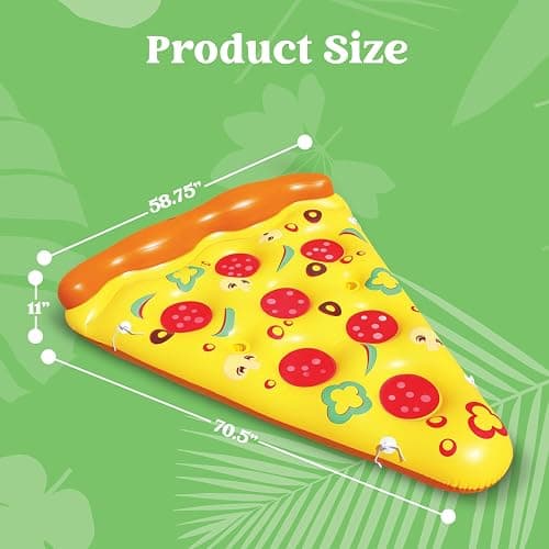 JOYIN Giant Inflatable Pizza Slice Pool Float, Fun Pool Floaties, Swim Party Toy, Summer Pool Raft (1 Pack), Extra Large with Cup Holders thumbnail 3