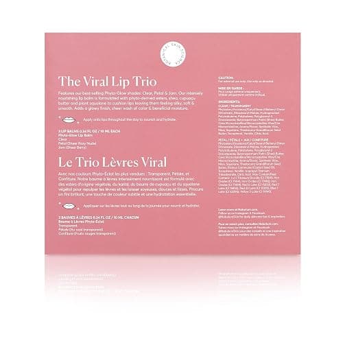 Naturium The Viral Lip Trio - Phyto-Glow Lip Balm With Shea Butter & Squalane, Sheer Tinted Colour, Clear, Petal, Jam, 3 x 10 ml thumbnail 2