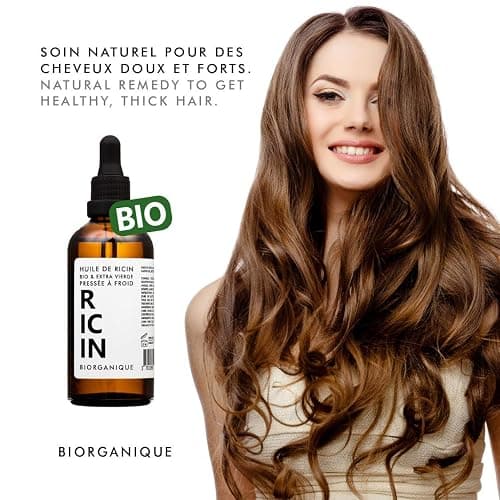 Huile de Ricin 100% Bio, Pure et Naturelle - 50 ml - Soin pour Cheveux, Cils, Ongles, Peau. thumbnail 4