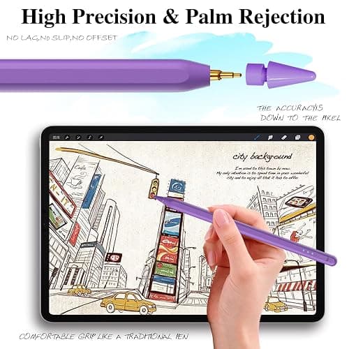 Stylus Pen for iPad11&10thGen,14Mins Faster Charge, with Pencil Holder,Palm Rejection, Tilt Sensitivity, for iPad Air11&13-inch(M3/M2), iPad Pro 11&13-inch (M4),iPad 6-11th,iPad Pro 11/12.9 inch thumbnail 6