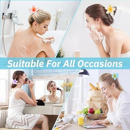 Apprise Deals hair clips,6 Pcs Flower Hair Clip,Nonslip Flower Claw Clips claw clips for thick hair Strong Hold Hawaiian Claw Clip for Medium Thick Hair Claw Clips for Women and Girls thumbnail 4