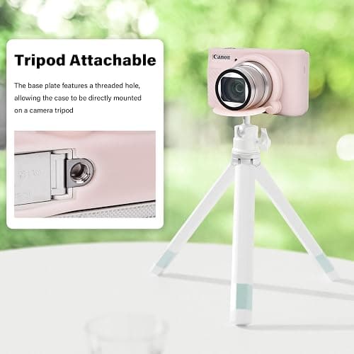 VOVMOEYA SX740 Camera Case Accessories Set[with 2 LCD Tempered Films],Silicone Protective Case Compatible with Canon PowerShot SX730 SX740 HS Digital Camera - Jelly Pink thumbnail 6