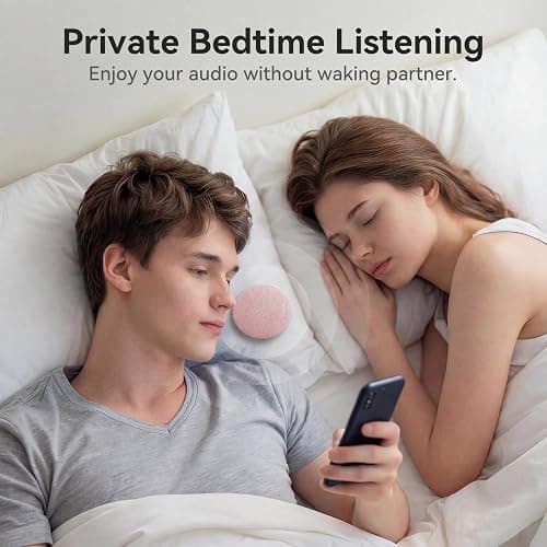 Kinglucky Pillow Speaker for Sleeping, Mini Bluetooth Speaker Under Pillow with Built-in Pink Noise White Noise Sound Machine for Sleeping, Headphone-Free Sleep Speaker for Side Sleeper Pink thumbnail 2