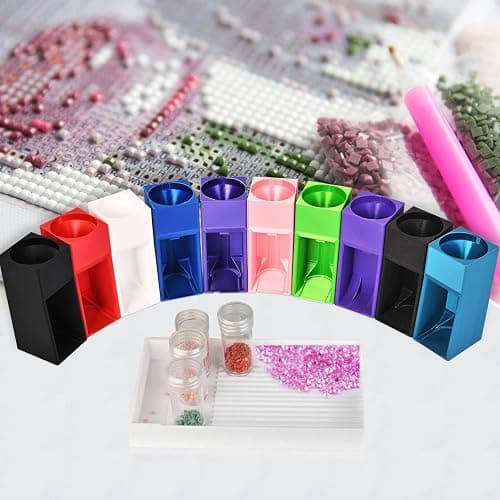 Diamond Painting Organizer - Portable Drill Funnel for Round Containers - Black thumbnail 5