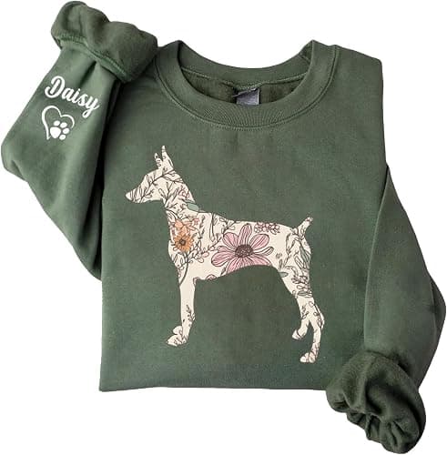 LOVELYPOD Personalized Dog Mom Wildflower Sweatshirt, Dog Breed Sweatshirt for Women, Dogs Lovers - Image 1