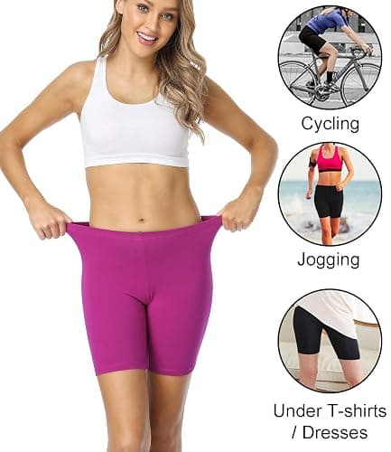 wirarpa Women's Cotton Boy Shorts Underwear Anti Chafing Soft Biker Short Plus Boy Shorts Panties 4 Pack thumbnail 6
