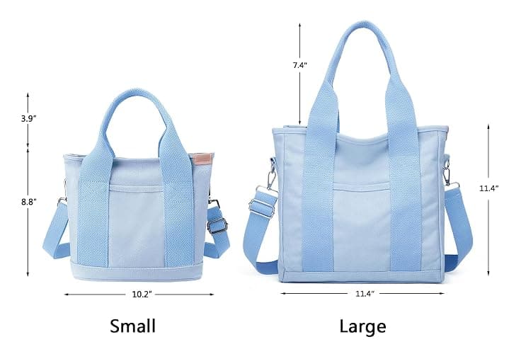 Small Tote Bag with Zipper Tote Bag for Women Canvas Crossbody Bag Shoulder Bag Satchel Hobo Bag Messenger Bag 2023 thumbnail 4