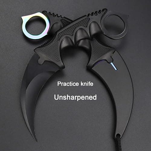 MSGumiho Karambit Knife Trainer - Stainless Steel Practice Training Knife with Sheath for Beginner - 100% Safe Practice Knives Trainer Tool thumbnail 3