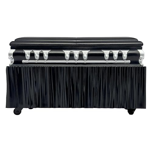 Deluxe Black Casket for Wrestling Action Figures with Removable Base thumbnail 6