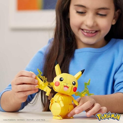 MEGA Pokémon Building Toys Set Build & Show Pikachu with 205 Pieces, Articulated and Poseable, 4 Inches Tall, for Kids thumbnail 2