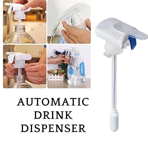 Automatic Drink Dispenser - Milk Dispenser for Fridge Gallon fits Milk Gallon Glass Milk Bottle - Hands-Free Gallon Dispenser for Juice, Beverage- 3 Pack, White thumbnail 3