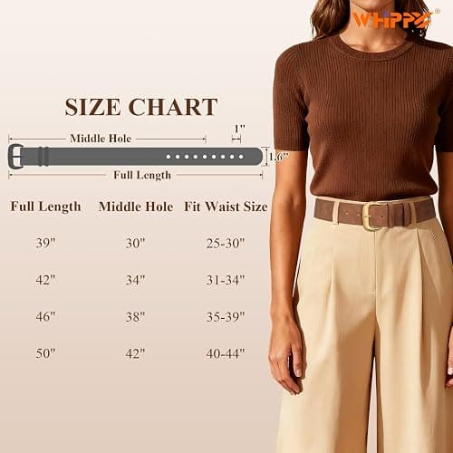 WHIPPY Wide Chunky Belt for Women Dresses Fashion Ladies Thick Leather Belt with Gold Buckle thumbnail 5