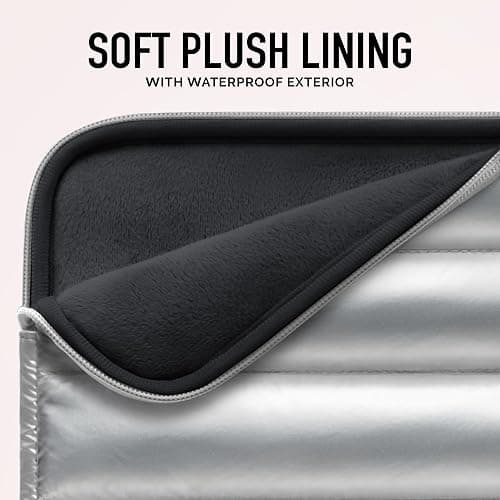VANDEL - The Original Puffy Laptop Sleeve 13-14 Inch. White Laptop Sleeve for Women. Carrying Case Cover MacBook Pro 14 in, MacBook Air 13 Inch, iPad Pro 12.9, Dell, Asus, HP thumbnail 6