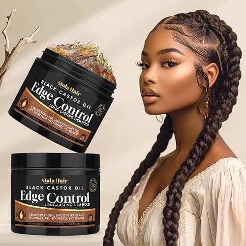 Edge Control Gel for 4C Hair Braiding Hair Gel Firm Hold, Hair Styling Wax Non-Greasy No Flaking 4.2 Oz thumbnail 3