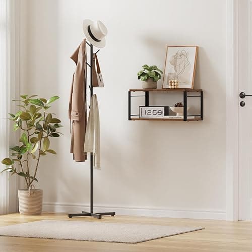 NANAGIFTREE Floating Nightstand, Wood Bedside Shelf Wall Mounted Nightstand, Floating Bedside Table Wall Shelf for Bedroom, Living Room, Bathroom, Kitchen, Office (Vintage Brown) thumbnail 7