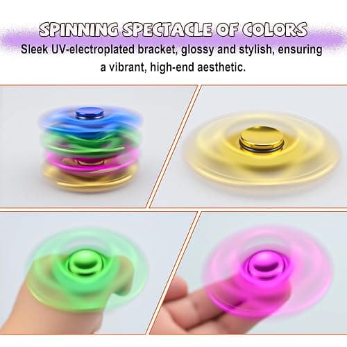 Aveloki Fidget Spinner 5 Pack,Metal Fidget Spinners for Adults &Teens & Kids Age 6+,Spinner Toys Pack Bulk for ADHD Autism Stress Reducer,Party Favors Christmas Gifts&Stocking Stuffers thumbnail 5