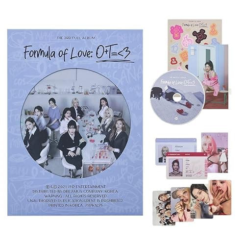 TWICE - The 3rd Album [Formula of Love: O+T=<3] (STUDY ABOUT LOVE Ver.) Photobook + CD-R + Index Photo Paper + Scientist Cards + D.I.Y Sticker + Break Scratch Card + Photocards - Image 1
