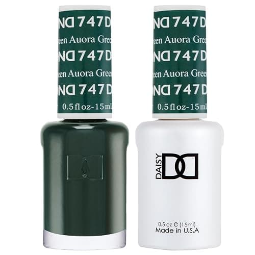 DND Gel Polish Set - 1 each of Gel Polish and Nail Polish, 747 Auora Green, 0.5 Fl Oz - Image 1