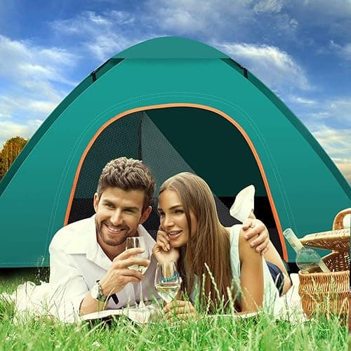 RISEPRO instant automatic pop up tent, 2 Person Lightweight Tent, Waterproof Windproof, UV Protection, Perfect for Beach, Outdoor, traveling, hiking, camping, hunting, fishing - Green thumbnail 8
