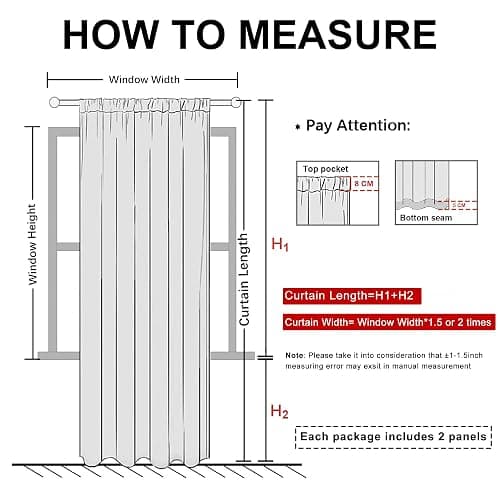 Hiasan Short White Sheer Curtains 36 Inches Length, Light Filtering Voile Drapes Airy Breathable Rod Pocket Kitchen Curtains for Small Window, 52 Inches Width, 2 Panels thumbnail 2