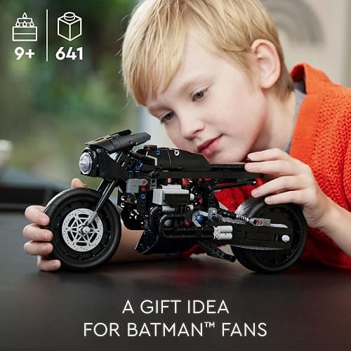 LEGO Technic The Batman – BATCYCLE Set 42155, Collectible Toy Motorcycle, Scale Model Building Kit of The Iconic Super Hero Bike from 2022 Movie thumbnail 6